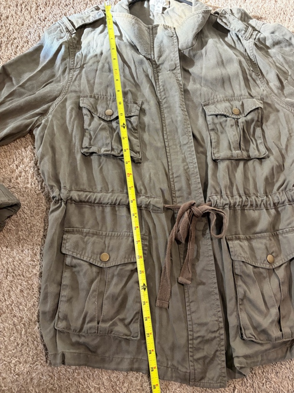Style & Co Women’s Green Long Sleeve Flap Pockets Military Utility Jacket XXL - Picture 8 of 8